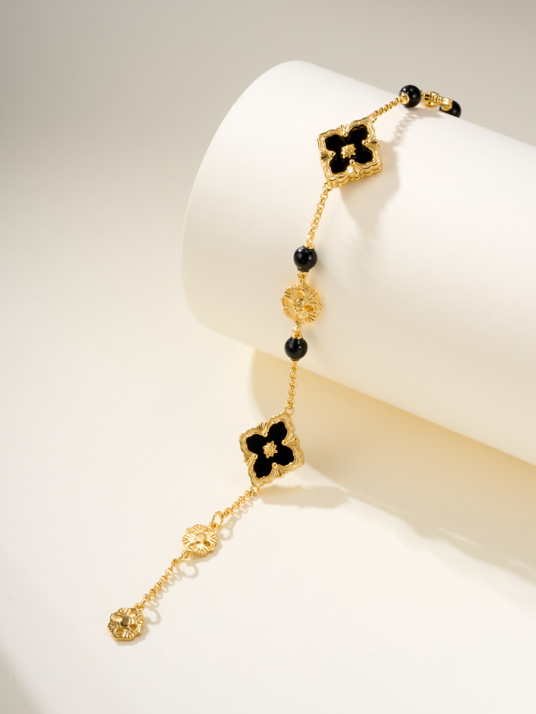 Van Cleef & Arpels Gold and Black Enamel Bracelet